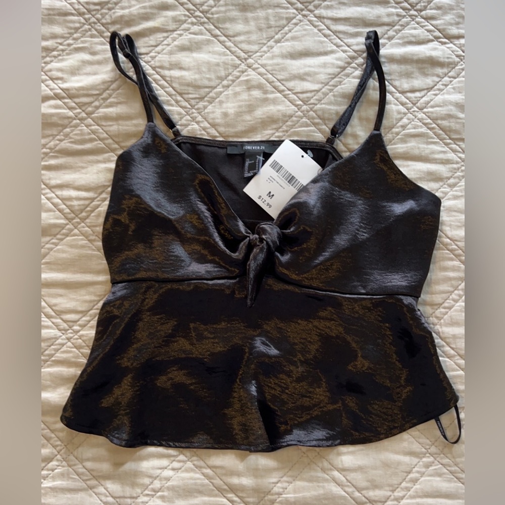 Black tank top crop top